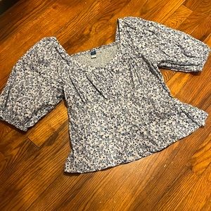 Old Navy Smocked Peasant Top